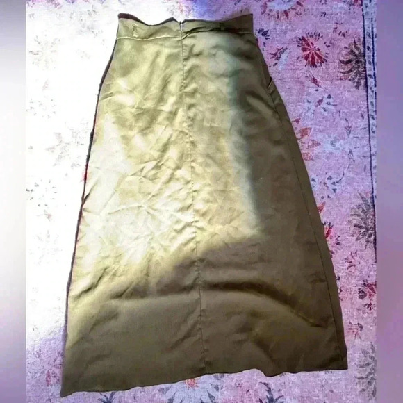 Vintage green Sima high waisted midi skirt size 40! - Picture 5 of 5